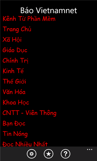 Báo Vietnamnet for Windows Phone